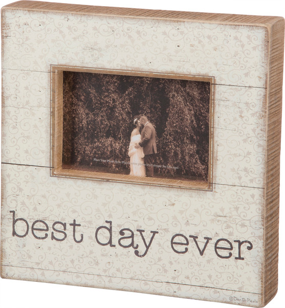 38094 Slat Box Frame - Best Day - Set Of 2 By Primitives by Kathy