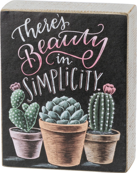 Chalk Sign - Simplicity - Set Of 2 (Pack Of 3) 38903 By Primitives By Kathy