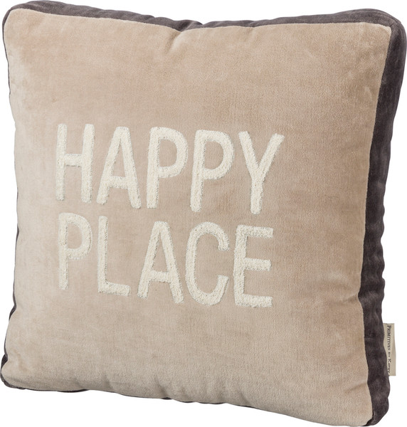 39113 Pillow - Happy Place - Set Of 2 By Primitives by Kathy