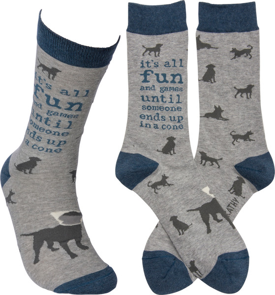 Socks - Fun And Games - Set Of 4 (Pack Of 2) 39215 By Primitives By Kathy