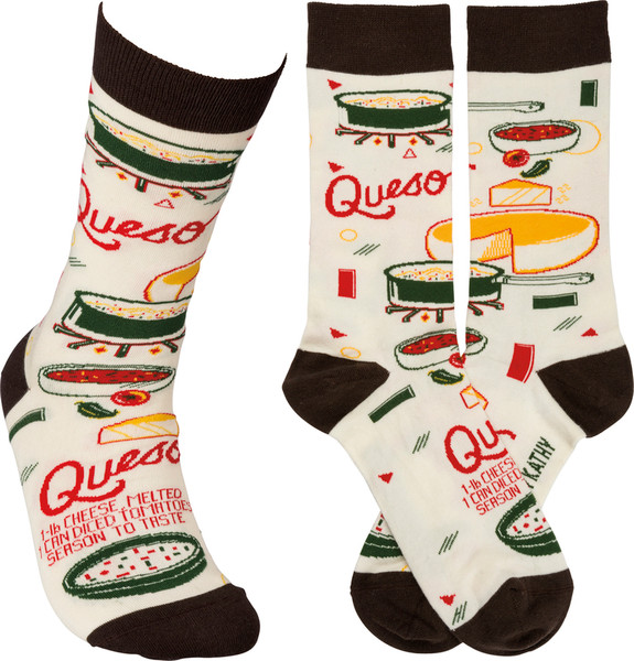 Socks - Queso Dip - Set Of 4 (Pack Of 2) 39432 By Primitives By Kathy