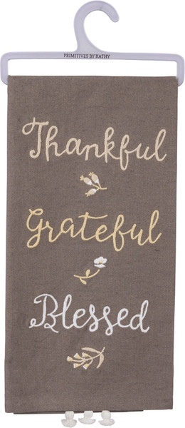 Dish Towel - Thankful - Set Of 3 (Pack Of 2) 39593 By Primitives By Kathy