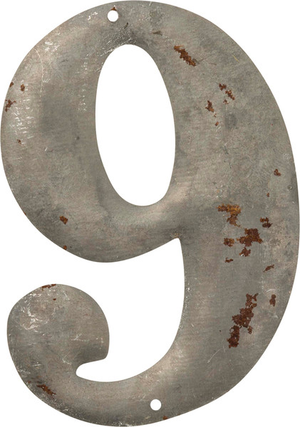Metal Number - 9 - Set Of 10 (Pack Of 2) 39723 By Primitives By Kathy