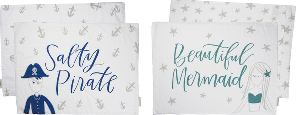 39806 Pillowcase Set - Mermaid - Set Of 2 By Primitives by Kathy