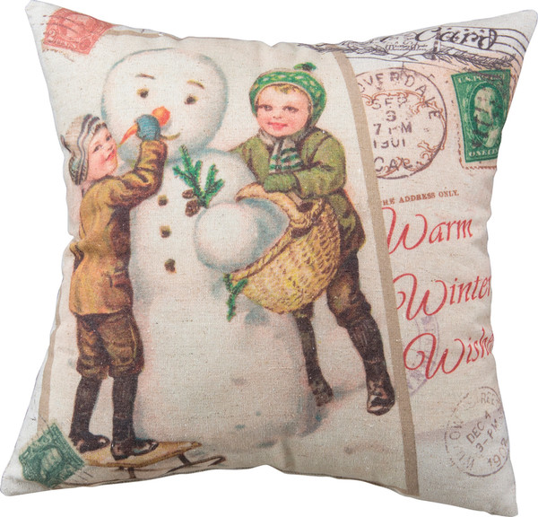 51345 Pillow - Winter Wishes - Set Of 2 By Primitives by Kathy