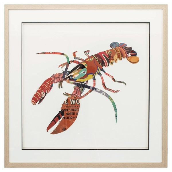 Paper Collage Lobster Wall Decor 8406 By Propac Images