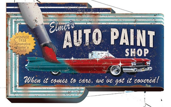 AS-410 Red Horse Elmer's Auto Paint Wall Art