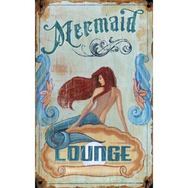 PP-1328 Red Horse Mermaid Lounge Wall Art