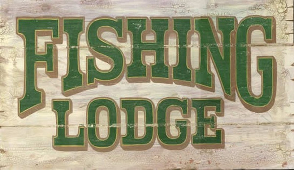 PP-901 Red Horse Fishing Lodge Wall Art