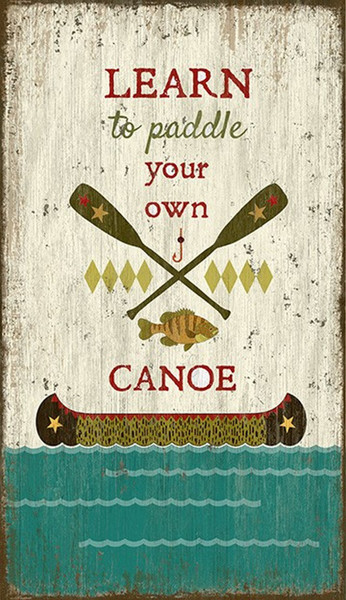 SN-609 Red Horse Paddle Canoe Wall Art
