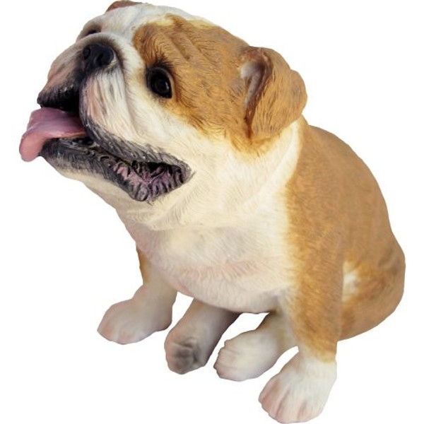 Sandicast Mid Size Fawn Sitting Bulldog Sculpture - MS02206