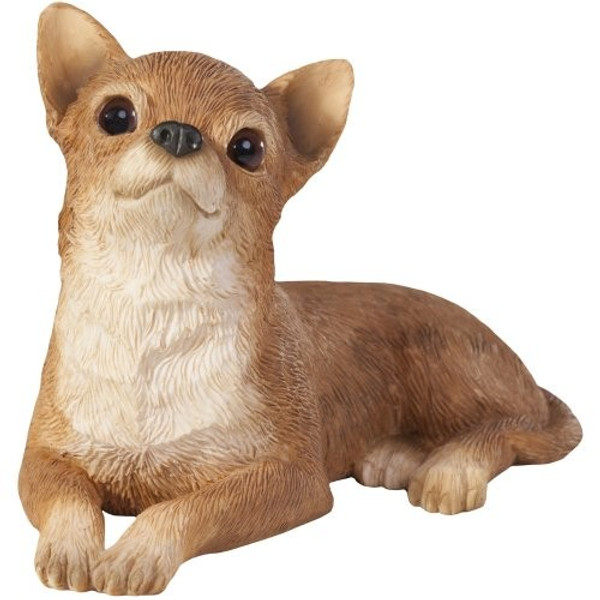 Sandicast Small Size Tan Lying Chihuahua Sculpture - SS02803