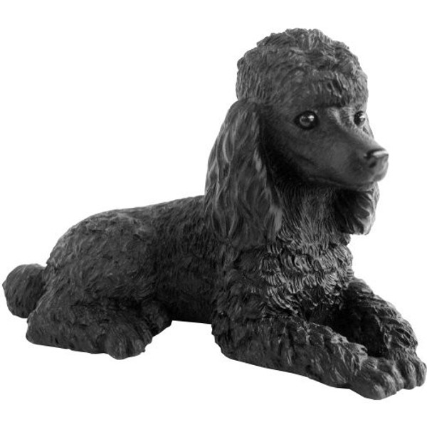 Sandicast Small Size Black Lying Poodle Sculpture - SS12103