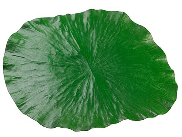17"W X 14.5"L Lotus Leaf Placemat Green 12 Pieces AA8812-GR
