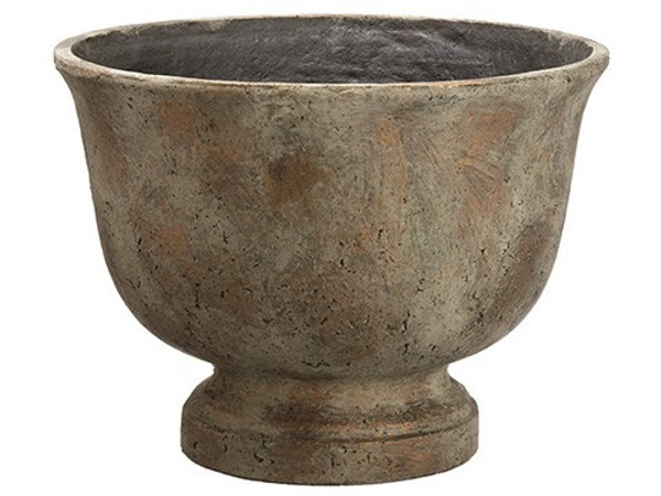 15.25"H X 20.5"D Paper Mache Urn Antique Bronze ACA461-BZ/AT