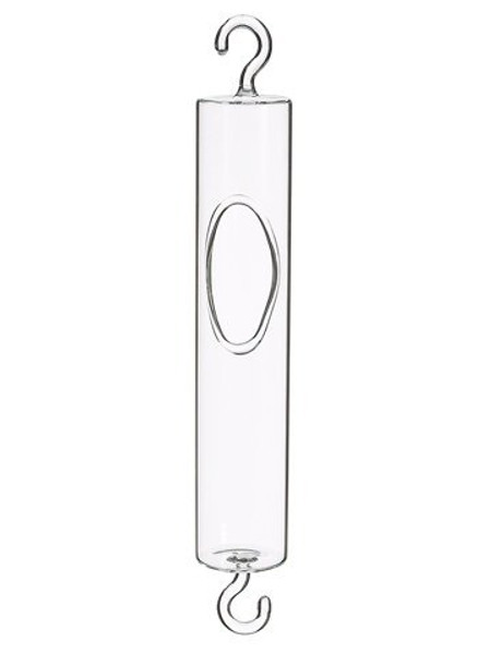 10.5" Glass Tube With Hook Clear 2 Pieces ACH799-CW