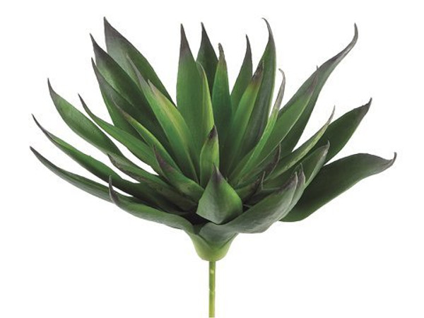 7.8" Agave Plant With 33 Leaves Green Purple 12 Pieces CA0230-GR/PU