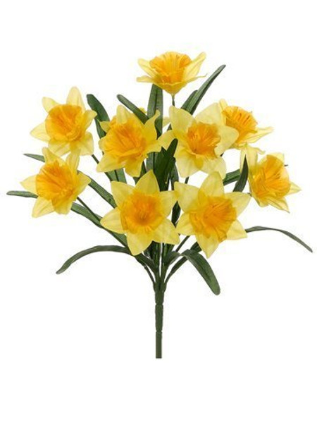 18.5" Daffodil Bush X10 Yellow 12 Pieces FBD895-YE