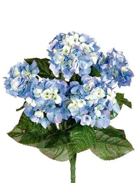 22" Hydrangea Bush X5 Blue 6 Pieces FBH335-BL