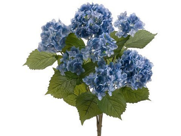 22" Hydrangea Bush X7 Blue 6 Pieces FBH354-BL