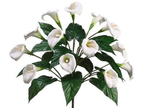 18" Calla Lily Bush X14 White 6 Pieces FBL014-WH