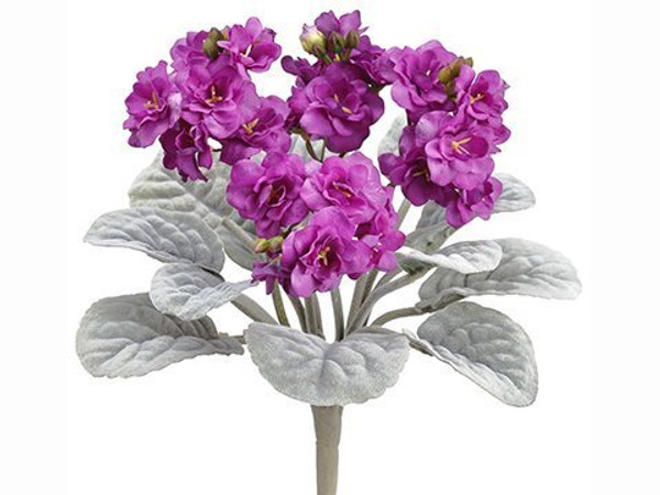 12" African Violet Bush Fuchsia 24 Pieces FBV034-FU