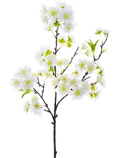 18" Cherry Blossom Spray White 12 Pieces FSB320-WH