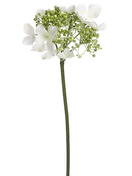 19" Hydrangea Spray  White 12 Pieces FSH234-WH