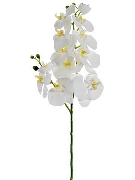 34" Phalaenopsis Orchid Spray White 12 Pieces FSO124-WH