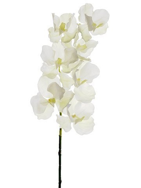 39" Vanda Orchid Spray White 12 Pieces HSO409-WH