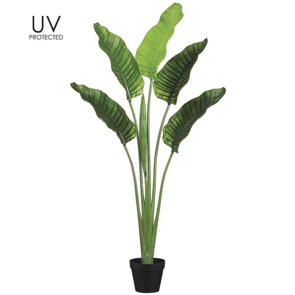 64" Uv Protected Plastic Bird Of Paradise Plant In Pot Green 2 Pieces LPB005-GR