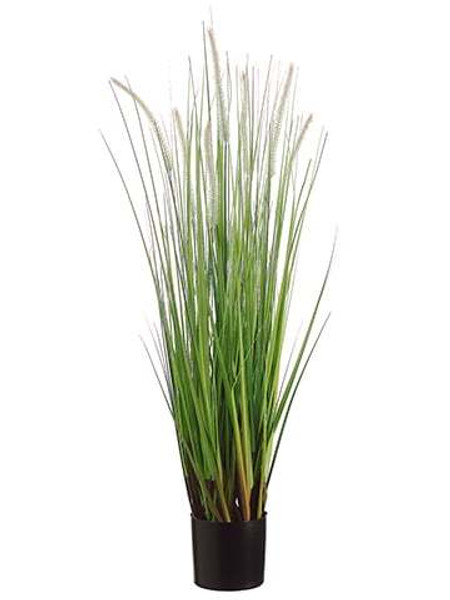 36" Dog Tail Grass X7 In Pot Green Brown 6 Pieces LQG773-GR/BR