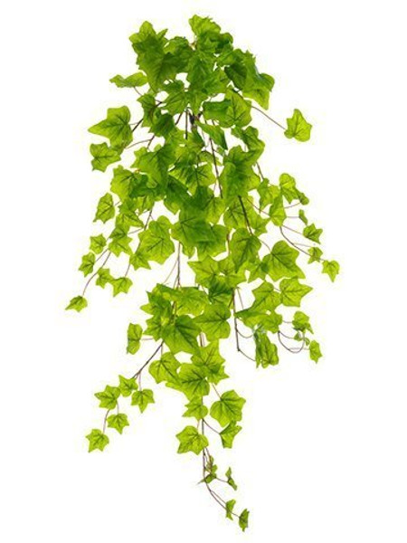 28" One-Piece Ivy Hanging Bush With 144 Leaves Light Green 6 Pieces PBI240-GR/LT