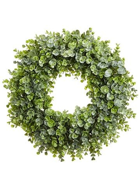 19" Plastic Eucalyptus Wreath Green PWE164-GR