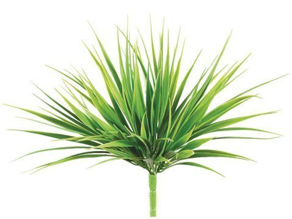 12" Vanilla Grass Bush With 98 Leaves Two Tone Green 12 Pieces QBG116-GR/TT