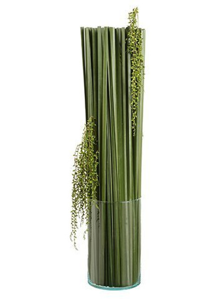 40"H X 14"W X 14"L Grass Berries In Glass Vase Green WP8176-GR