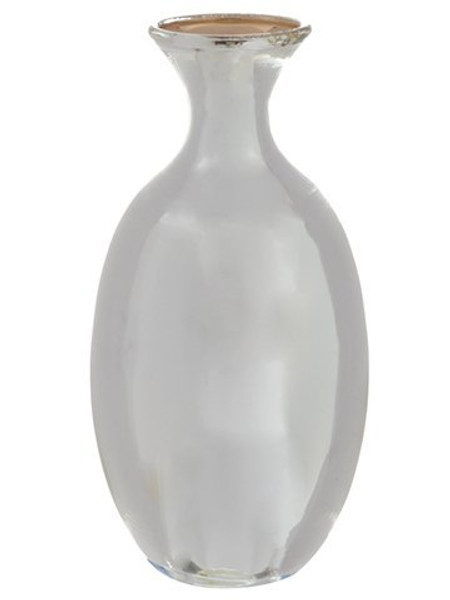 4" Glass Vase Silver 4 Pieces XAC139-SI