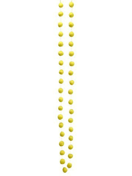 6' Pompom Garland Yellow 24 Pieces XAG469-YE