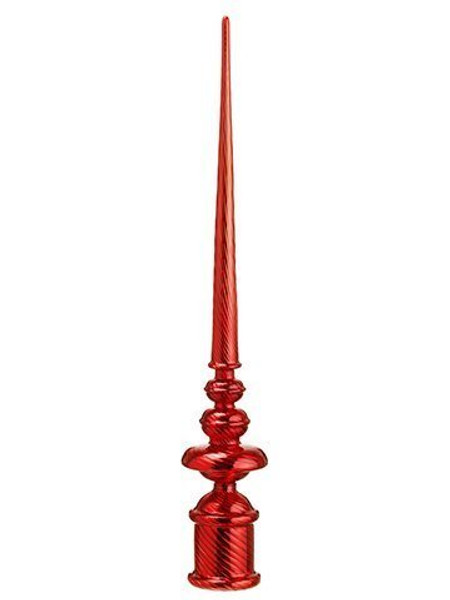 23.5" Glass Finial Table Top Red 3 Pieces XAZ646-RE