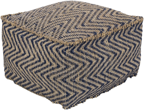 Surya Bodega Cube Pouf - Blue And Neutral BDPF5001-202012