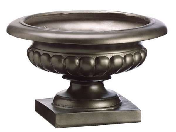 12"Dx7.5"H Resin Urn Iron ZCP495-IN
