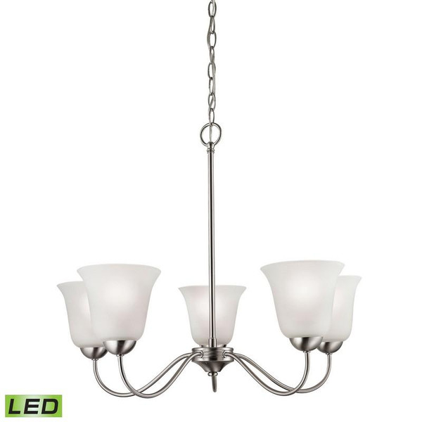 Conway 5 Light LED Chandelier In Brushed Nickel 1205CH/20-LED