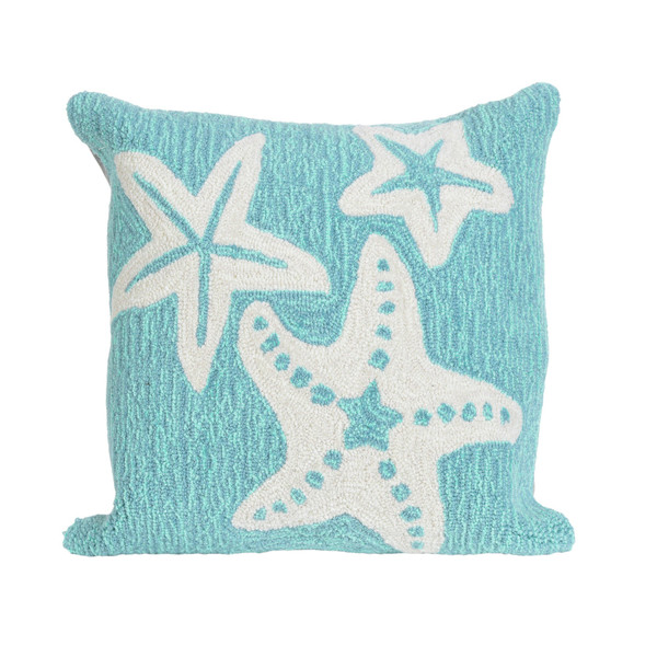 Frontporch Starfish Indoor/Outdoor Pillow Aqua 18" Square 7FP8S166704