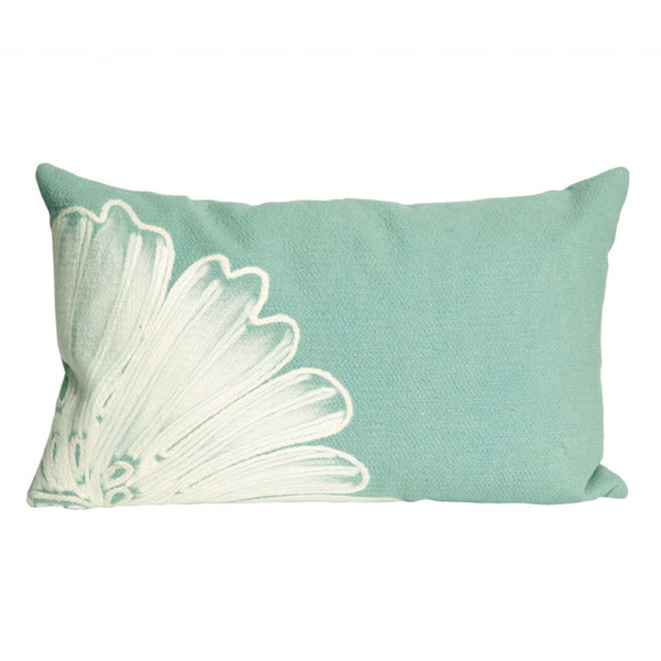 Visions Ii Antique Medallion Indoor/Outdoor Pillow Aqua 12"X20"