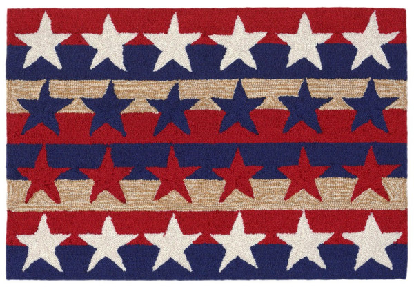 Frontporch Stars & Stripes Indoor/Outdoor Rug Red 24"X36" FTP23180414
