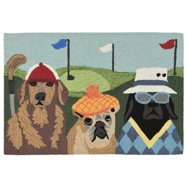 Frontporch Putts & Mutts Indoor/Outdoor Rug Multi 24"X36" FTP23241844
