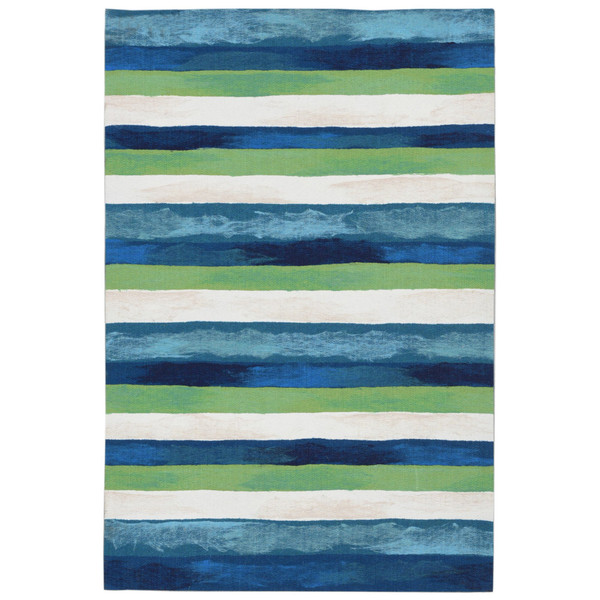 Visions Ii Painted Stripes Indoor/Outdoor Rug Cool 24"X36" VCF23431303