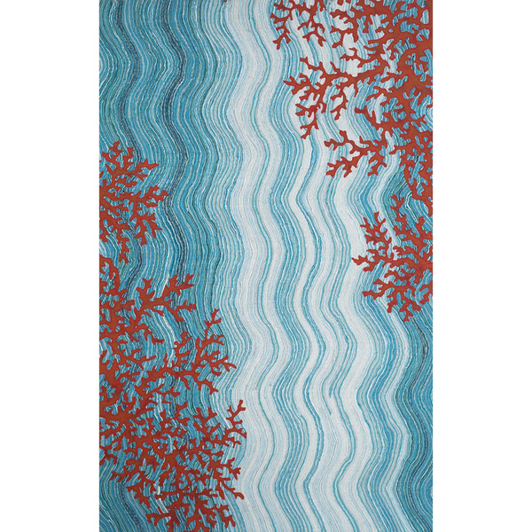 Visions Iv Coral Reef Indoor/Outdoor Rug Water 24"X36" VGH23325503