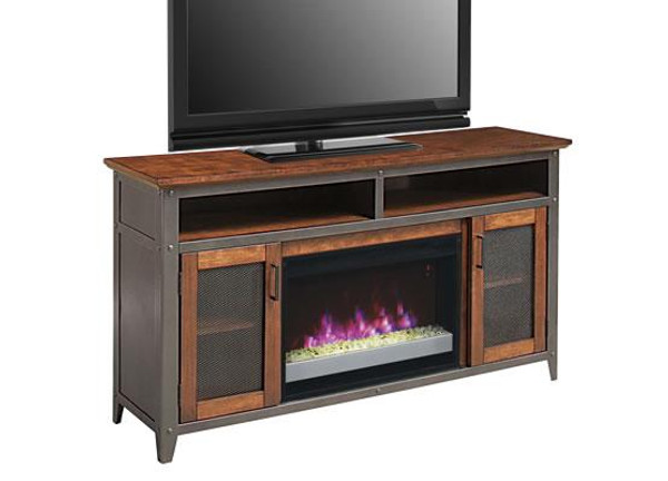 26MM4964-C296 Twin Star Landis Old World Brown Media Mantel Fireplace