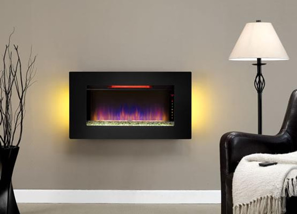 36II100GRG Twin Star Elysium Black Display Fireplace